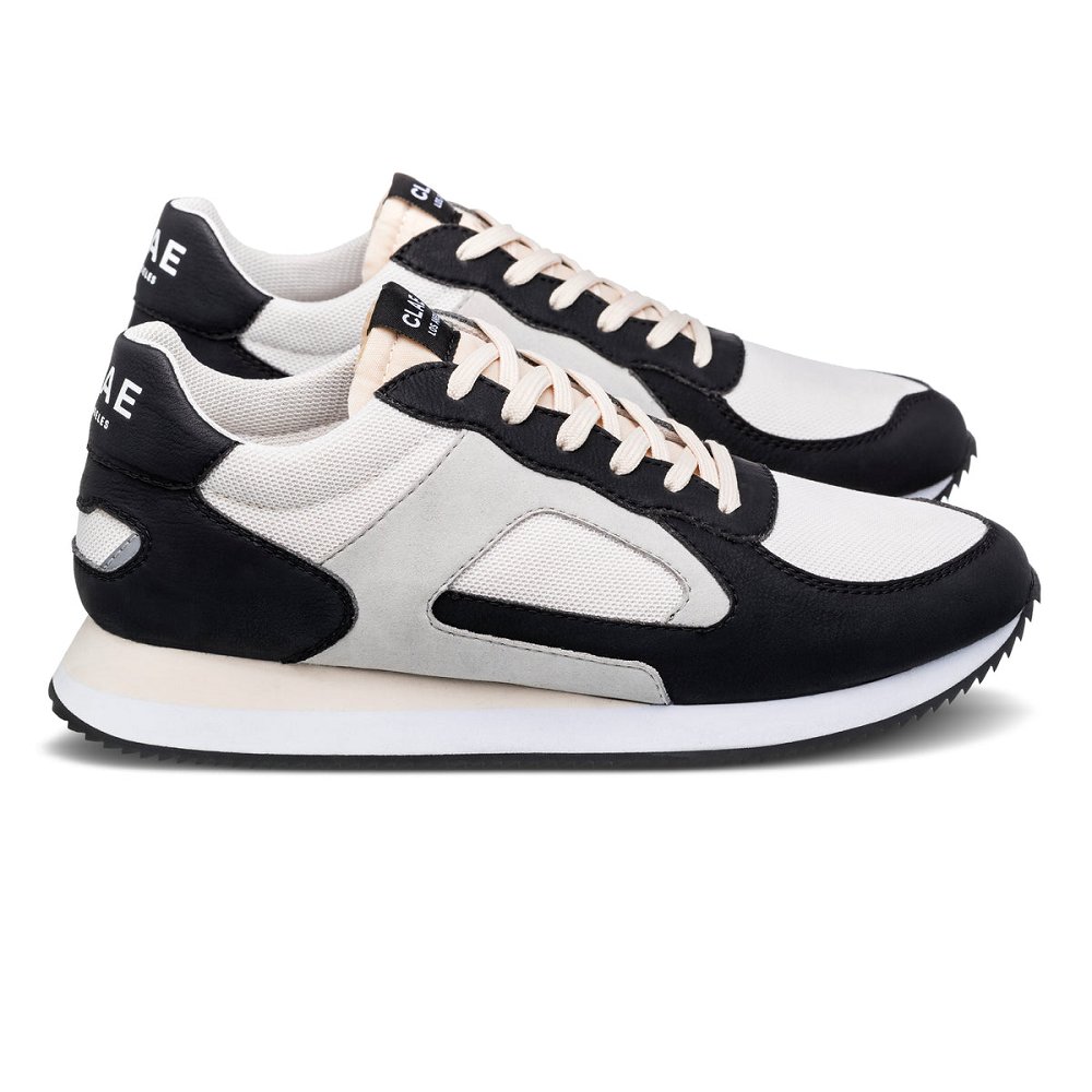 CLAE EDSON Sneakers Womens USA461-X35 In Black White Microchip Vegan